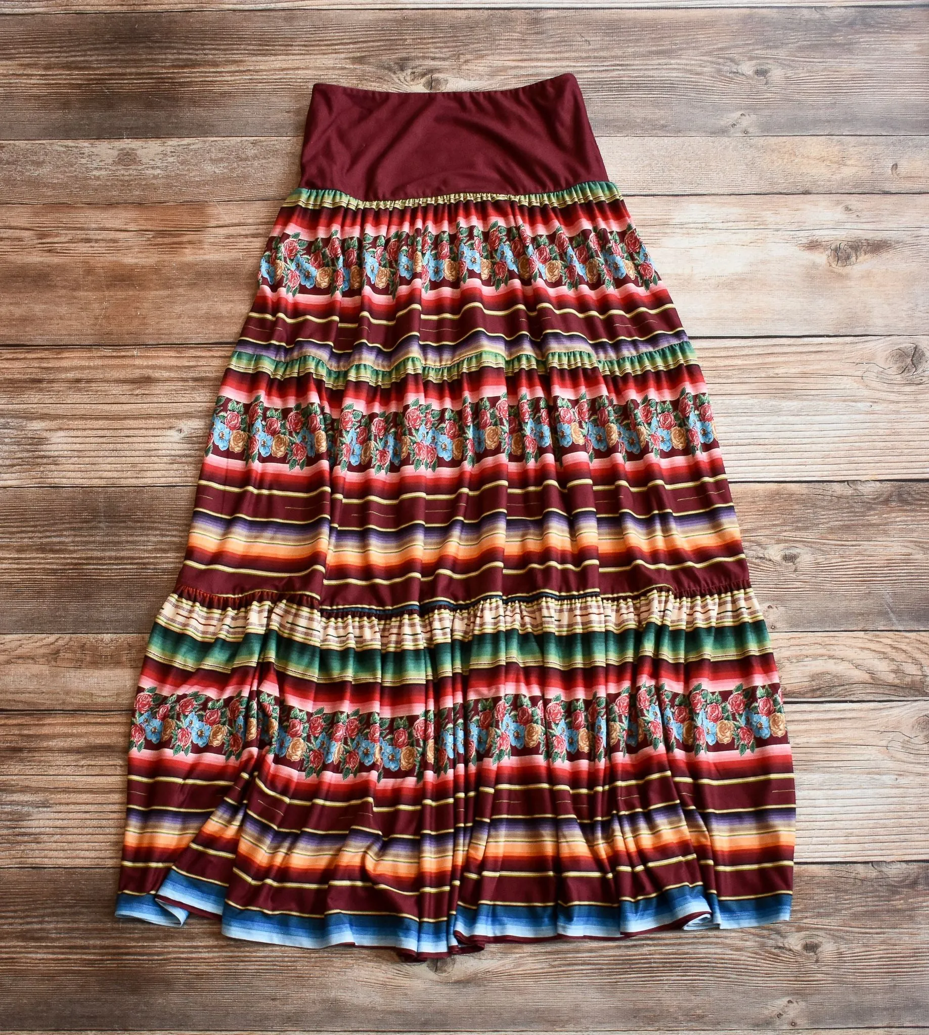 Tasha Polizzi Women's Maroon Serape Veronica Skirt