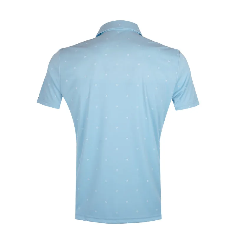 TAYLORMADE Men's Patterned Polo (Sax)