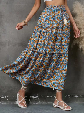 Trendy Cotton Bohemian Beach Resort Skirt