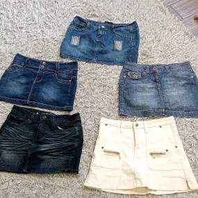 Y2K DENIM MINI SKIRTS - 29 PCS