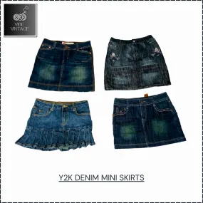 Y2K DENIM MINI SKIRTS BUNDLE 3 - 20 PCS