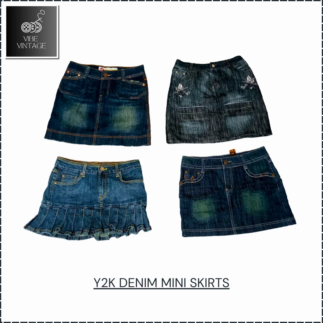 Y2K DENIM MINI SKIRTS BUNDLE 3 - 20 PCS