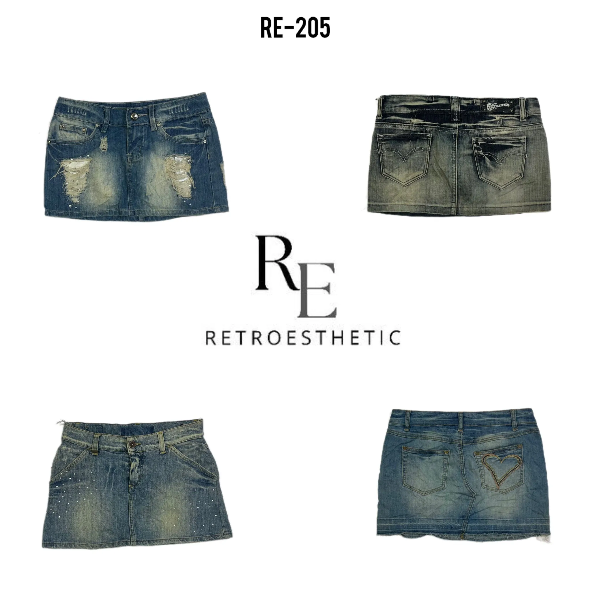 Y2K Mix Denim Mini Skirts (RE-205)